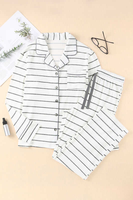 Striped Loungewear Pajama Set