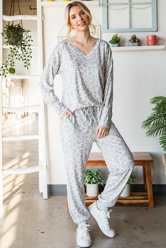 Cheetah Loungewear Pajama Set