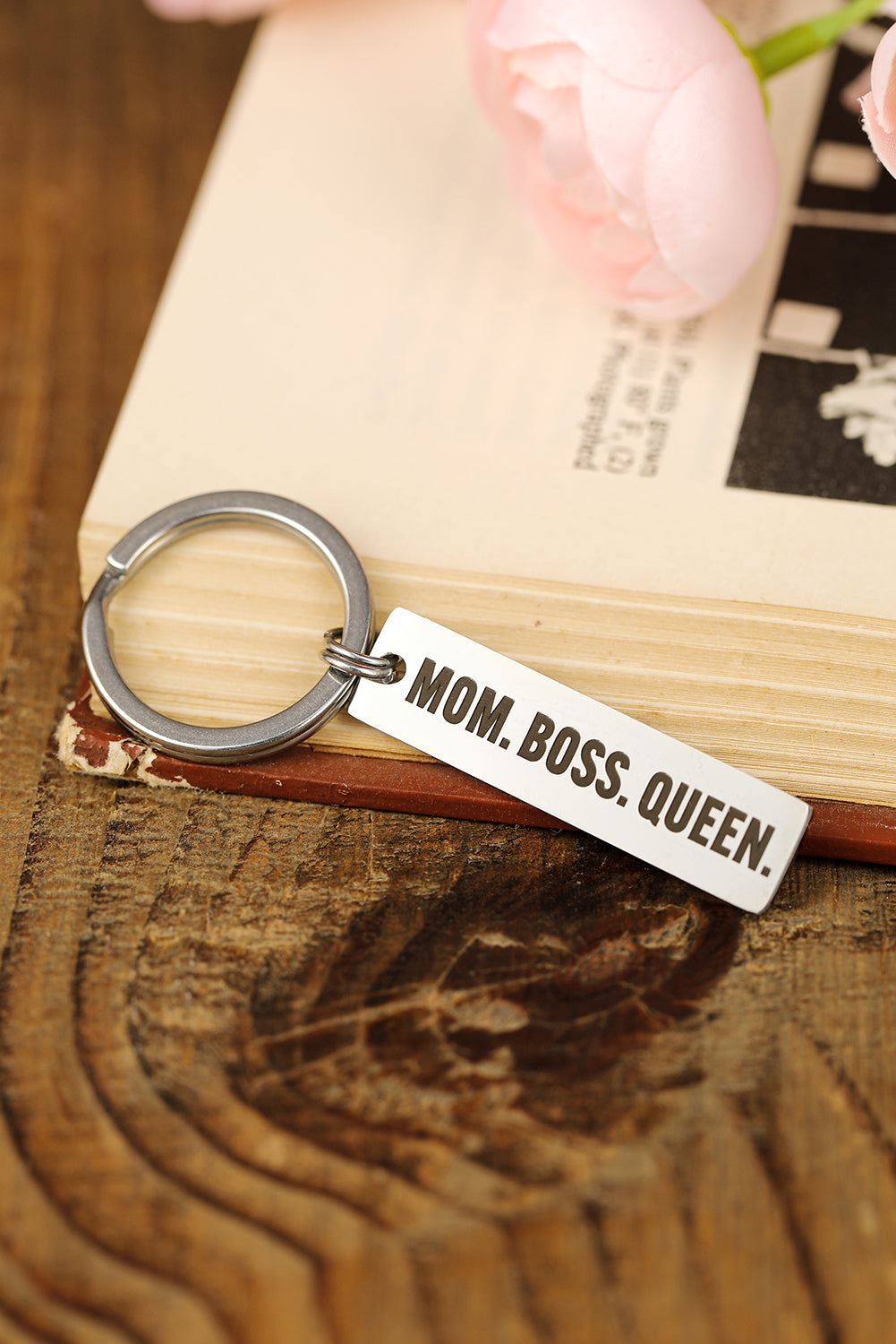 Mom Boss Queen Stainless Steel Keychain