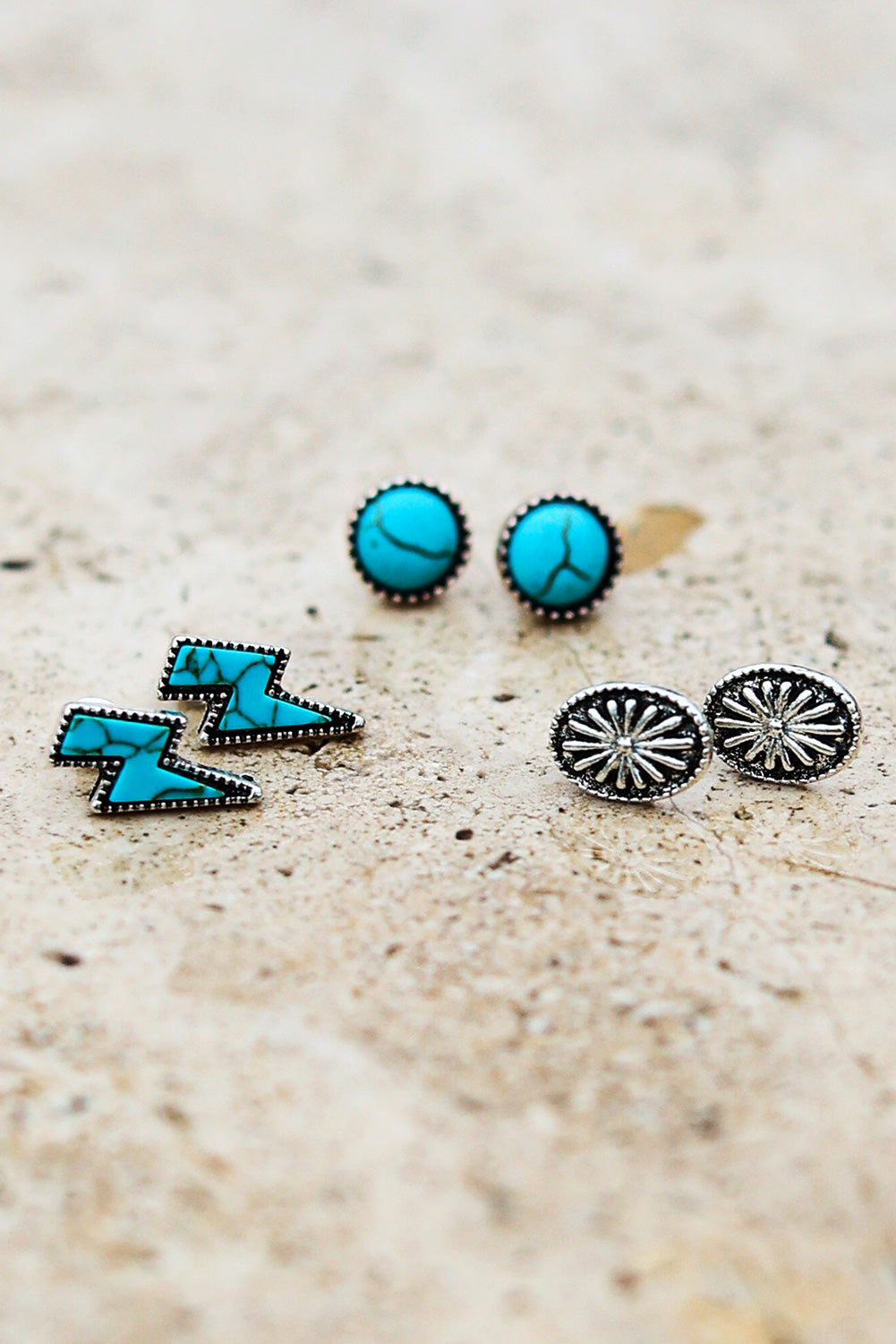 Turquoise Western Earring Set