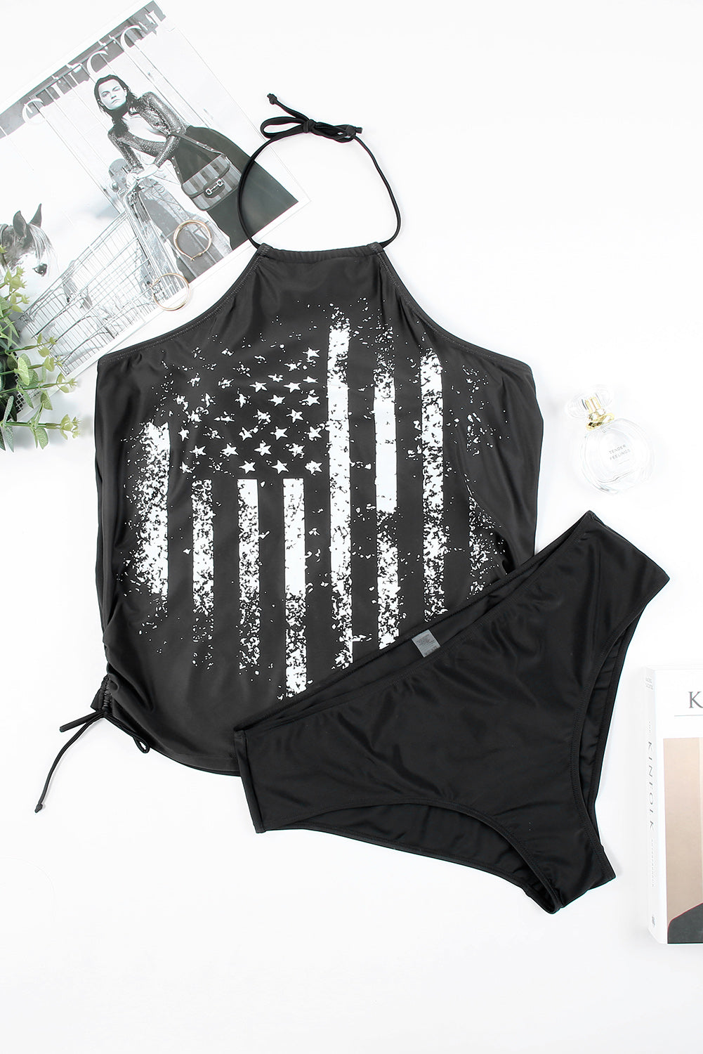 American Flag Tank Bikini Swimsuit