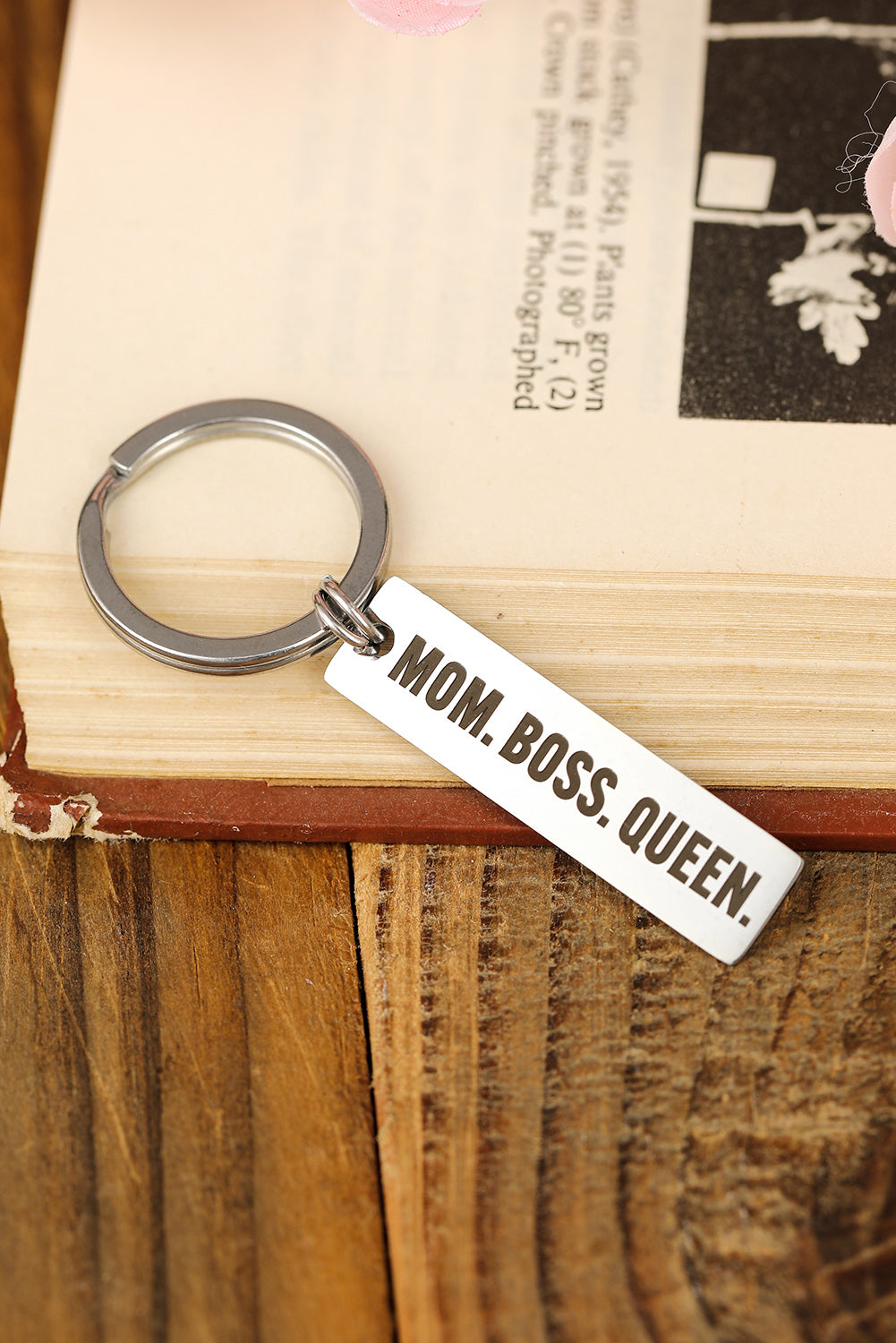 Mom Boss Queen Stainless Steel Keychain